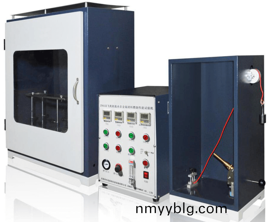 FAR25.853 Non-metallic material combustion performance testing machine